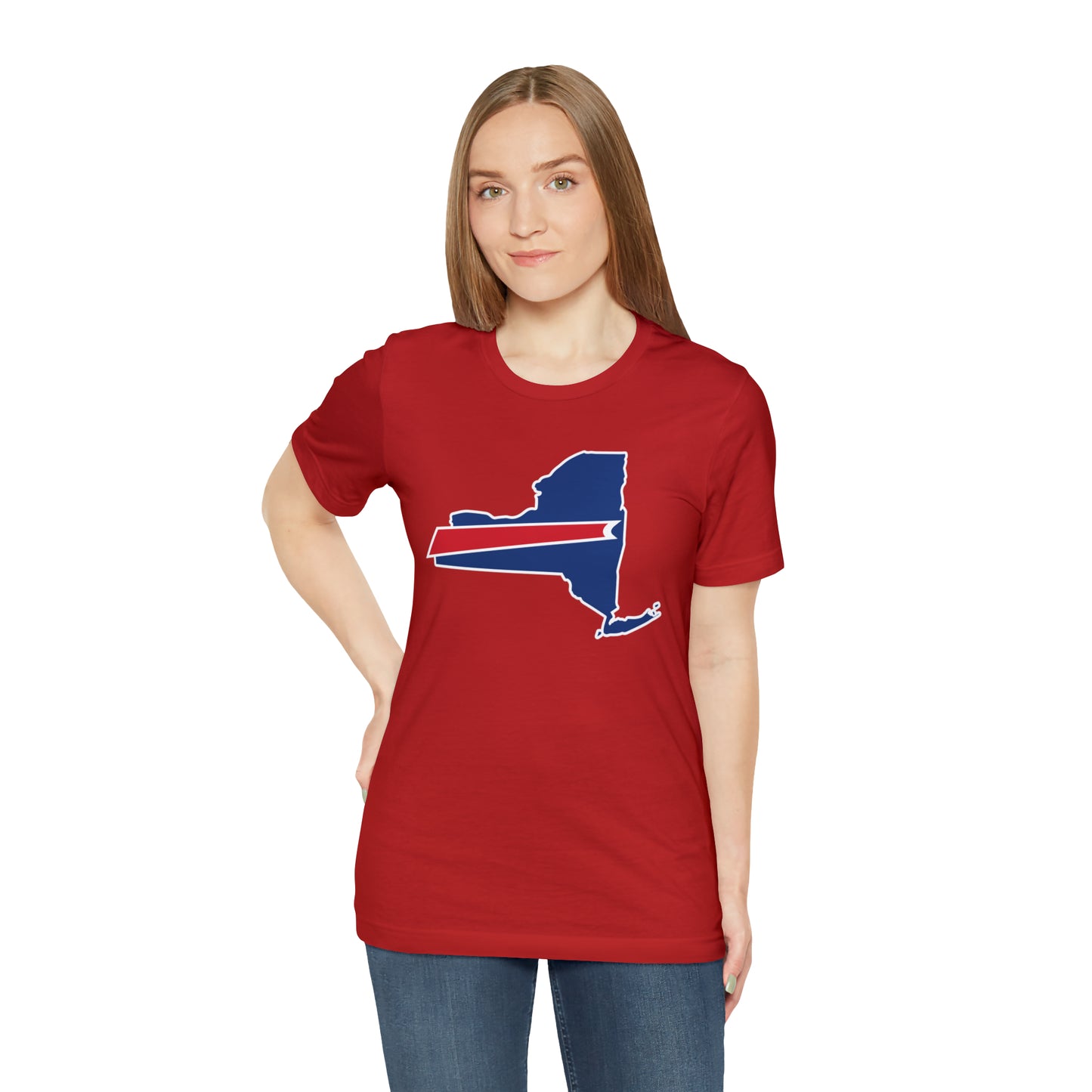 New York State Bills Football Unisex Short Sleeve Ringspun Softstyle T-Shirt