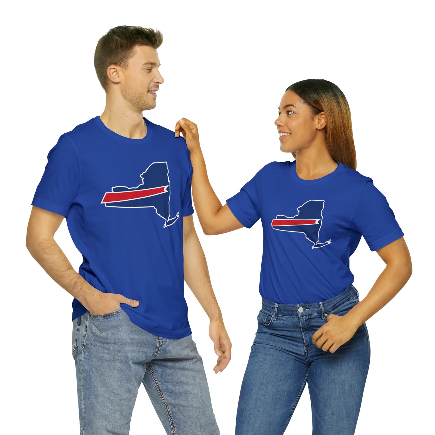 New York State Bills Football Unisex Short Sleeve Ringspun Softstyle T-Shirt