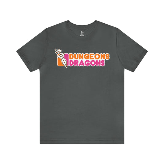 Dungeons Dragons Donuts Unisex Short Sleeve Softstyle T-Shirt