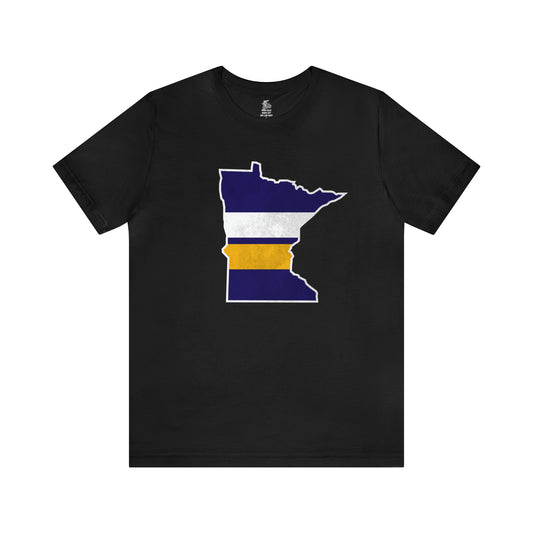 Minnesota State Stripes Home Unisex Short Sleeve Softstyle T-Shirt