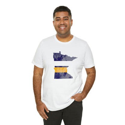 Minnesota State Stripes Home Unisex Short Sleeve Softstyle T-Shirt