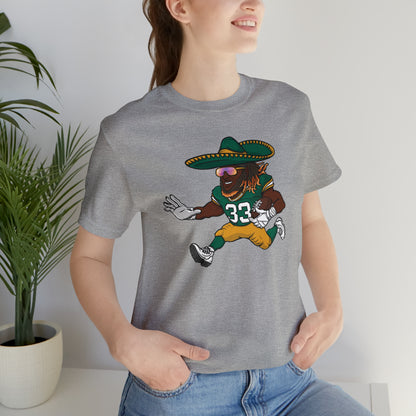 Loxley Aaron Jones Green Bay Football Unisex Short Sleeve Ringspun Softstyle Jersey Knit T-Shirt