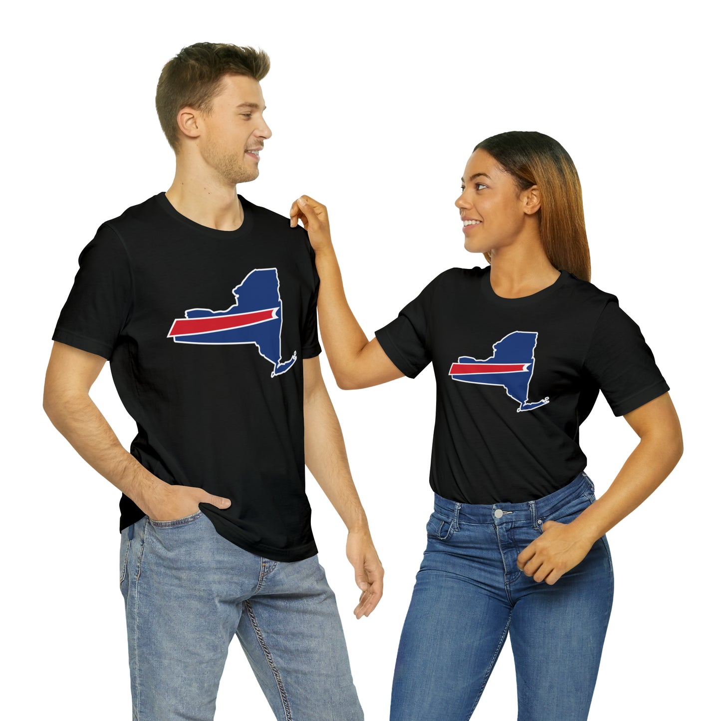 New York State Bills Football Unisex Short Sleeve Ringspun Softstyle T-Shirt