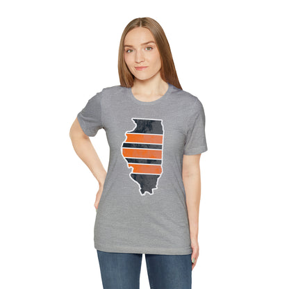 Illinois Bear Stripes State Chicago Football Sunday Tailgating Unisex Short Sleeve Jersey T-Shirt