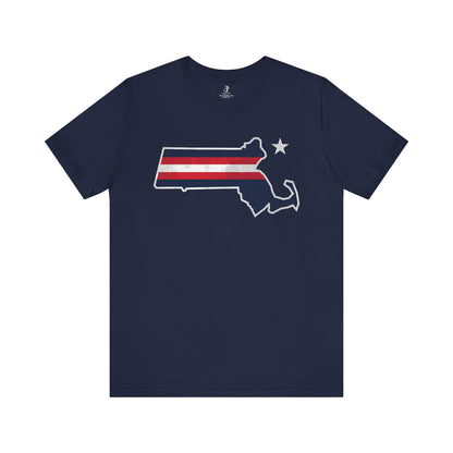 New England State Stripes Football Tailgate Unisex Short Sleeve T-Shirt