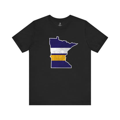 Minnesota State Stripes Football Sunday Tailgate Unisex Short Sleeve TShirt