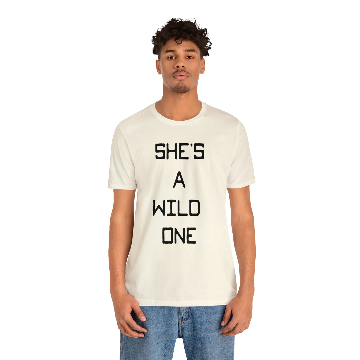 She's A Wild One Unisex Short Sleeve Ringspun Softstyle Jersey Nit T-Shirt