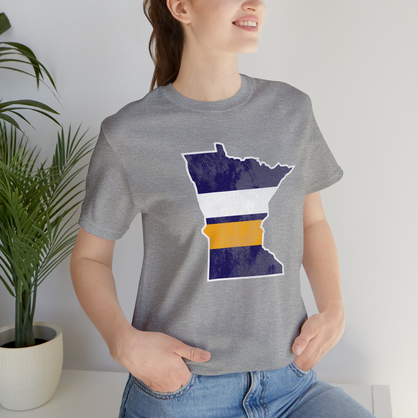 Minnesota State Stripes Home Unisex Short Sleeve Softstyle T-Shirt