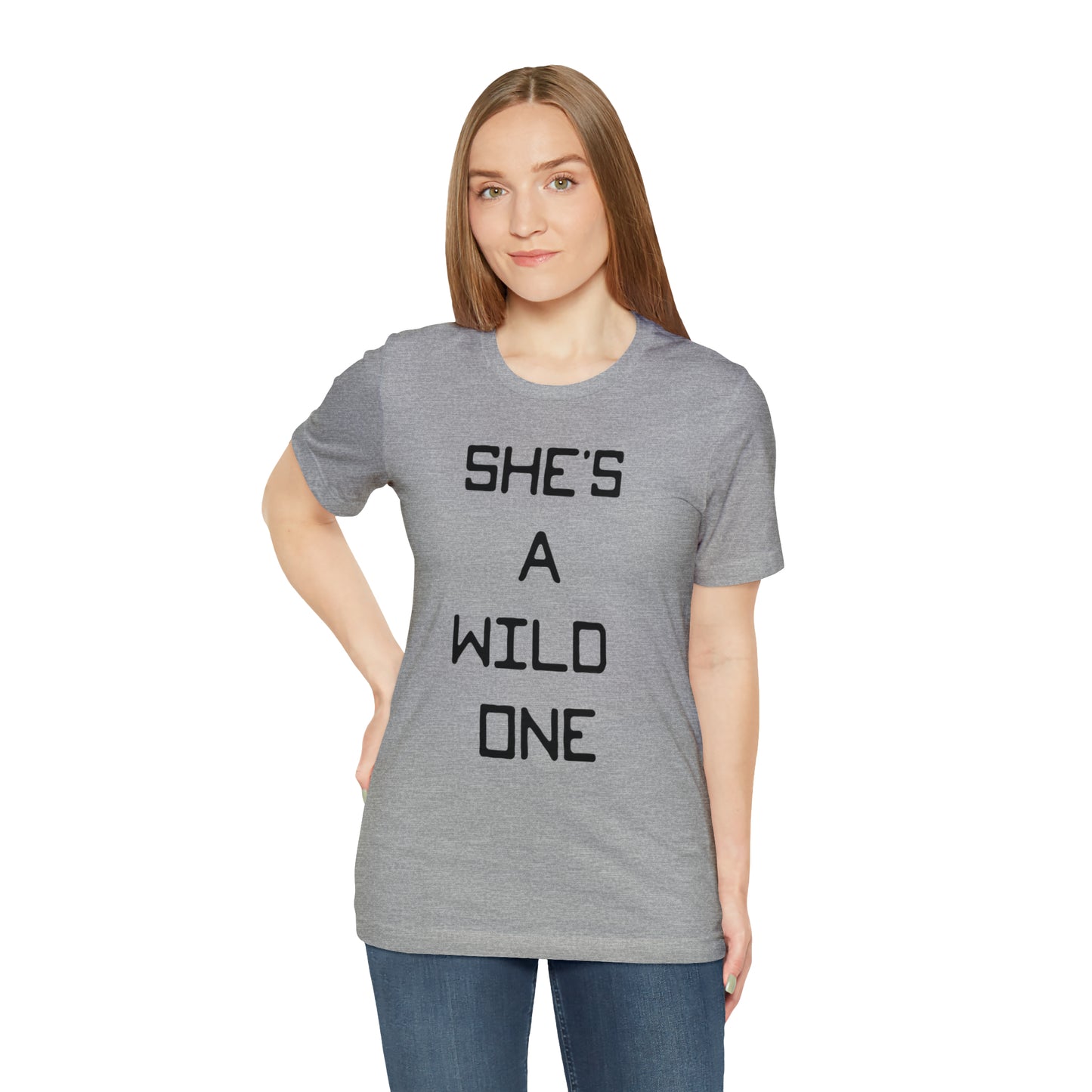 She's A Wild One Unisex Short Sleeve Ringspun Softstyle Jersey Nit T-Shirt