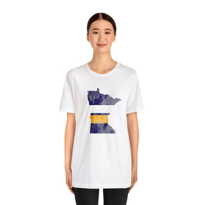 Minnesota State Stripes Home Unisex Short Sleeve Softstyle T-Shirt