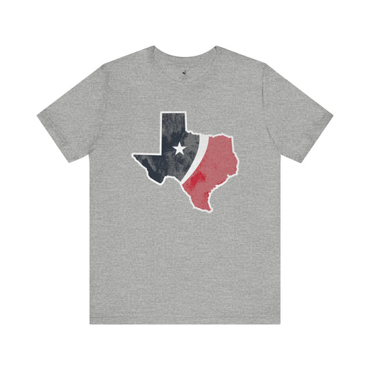 Texans State Stripes Football Tailgate Unisex Short Sleeve T-Shirt