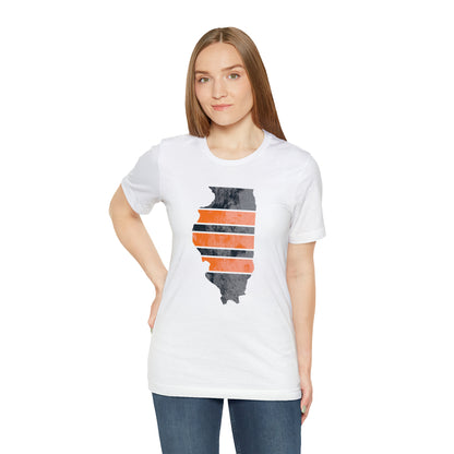 Illinois Bear Stripes State Chicago Football Sunday Tailgating Unisex Short Sleeve Jersey T-Shirt