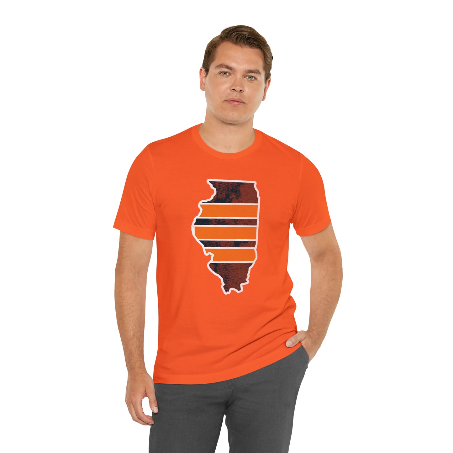 Illinois Bear Stripes State Chicago Football Sunday Tailgating Unisex Short Sleeve Jersey T-Shirt