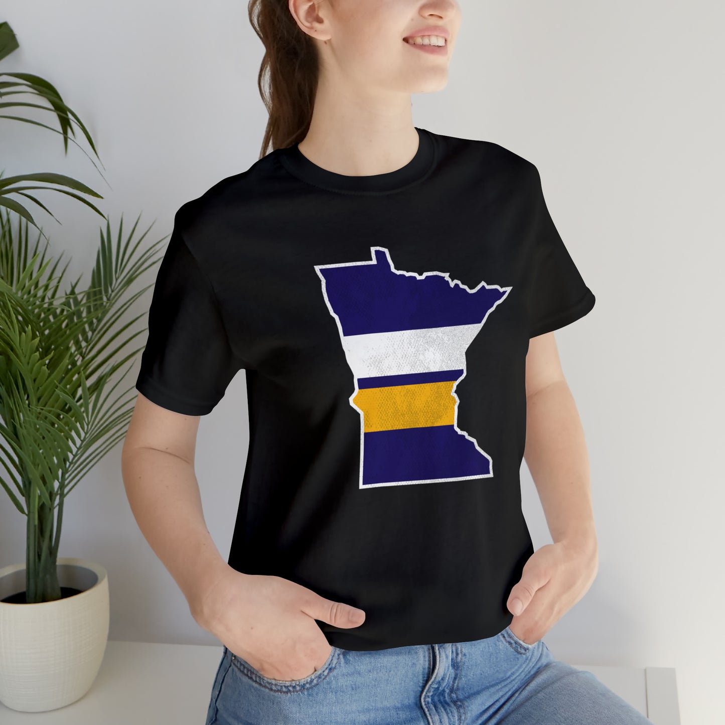 Minnesota State Stripes Home Unisex Short Sleeve Softstyle T-Shirt