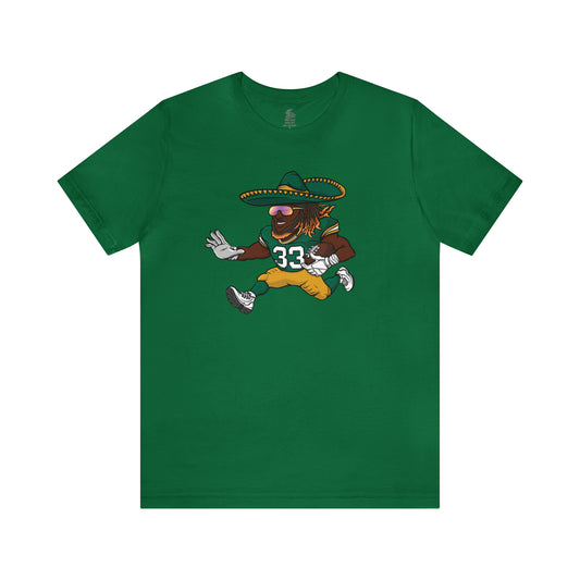 Loxley Aaron Jones Green Bay Football Unisex Short Sleeve Ringspun Softstyle Jersey Knit T-Shirt