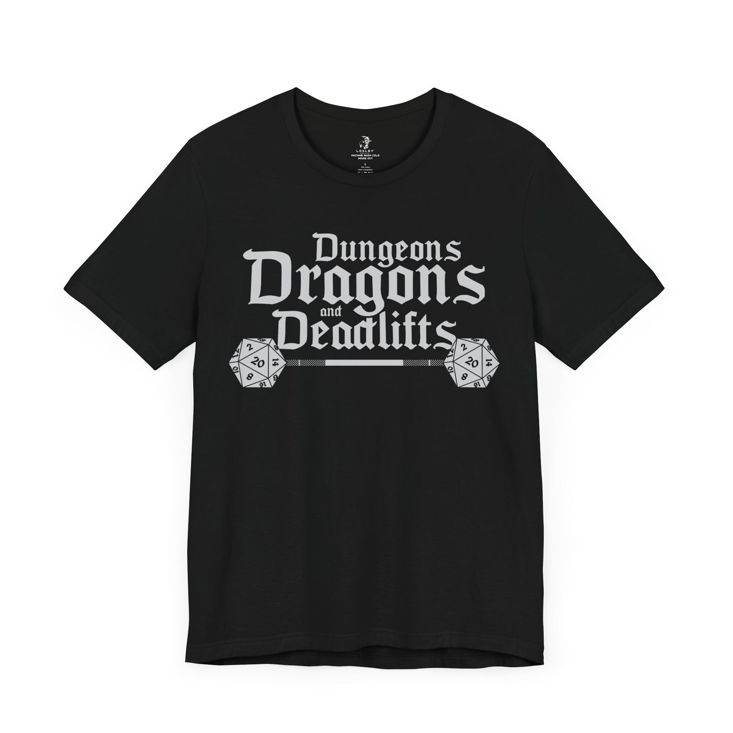 Dungeons Dragons and Deadlifts Unisex Short Sleeve Gym T-Shirt