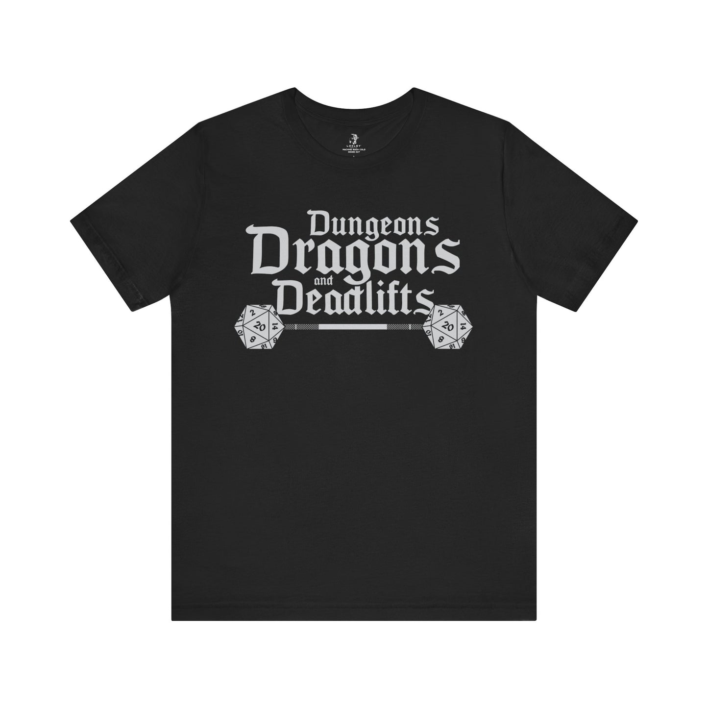 Dungeons Dragons and Deadlifts Unisex Short Sleeve Gym T-Shirt