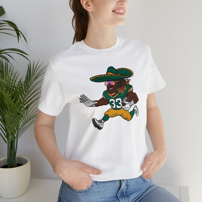 Loxley Aaron Jones Green Bay Football Unisex Short Sleeve Ringspun Softstyle Jersey Knit T-Shirt