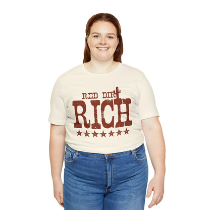 Red Dirt Rich Unisex Short Sleeve Softstyle T-Shirt