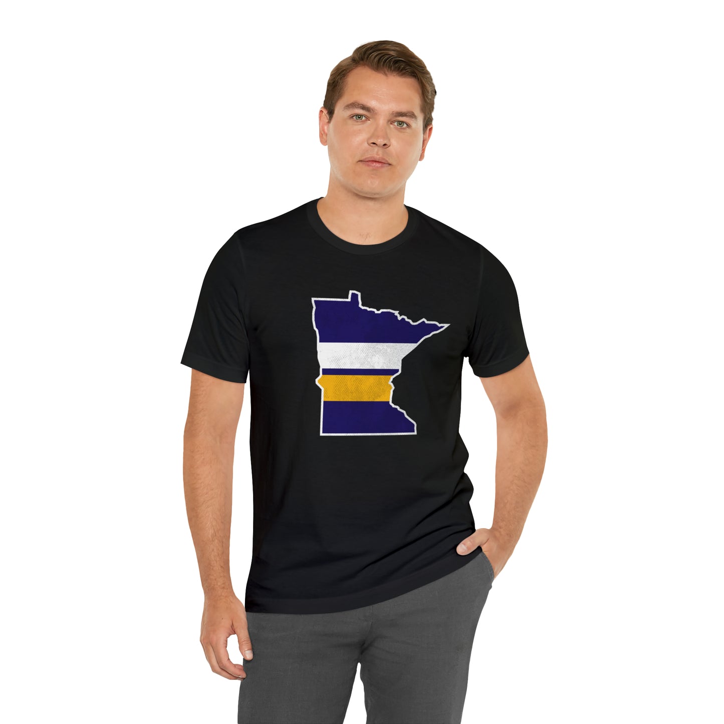 Minnesota State Stripes Home Unisex Short Sleeve Softstyle T-Shirt