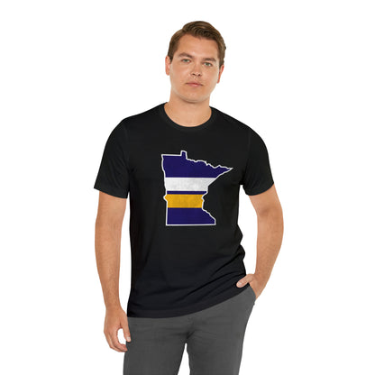 Minnesota State Stripes Home Unisex Short Sleeve Softstyle T-Shirt