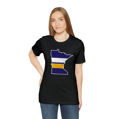 Minnesota State Stripes Home Unisex Short Sleeve Softstyle T-Shirt