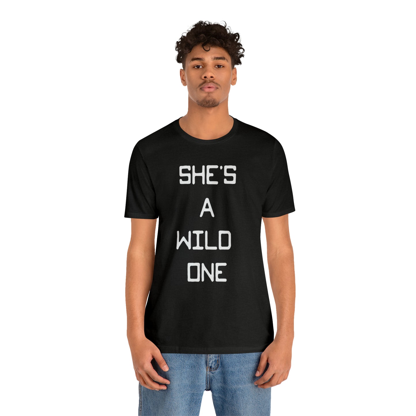 She's A Wild One Unisex Short Sleeve Ringspun Softstyle Jersey Nit T-Shirt