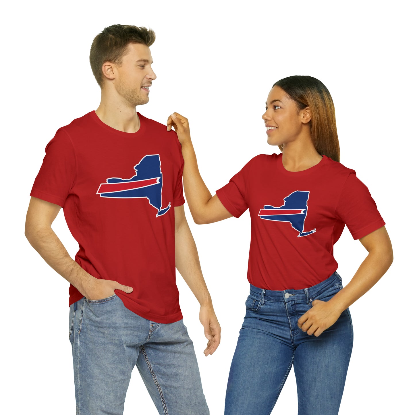 New York State Bills Football Unisex Short Sleeve Ringspun Softstyle T-Shirt