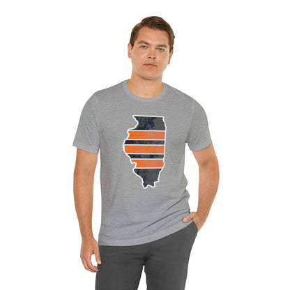 Illinois Bear Stripes State Chicago Football Sunday Tailgating Unisex Short Sleeve Jersey T-Shirt