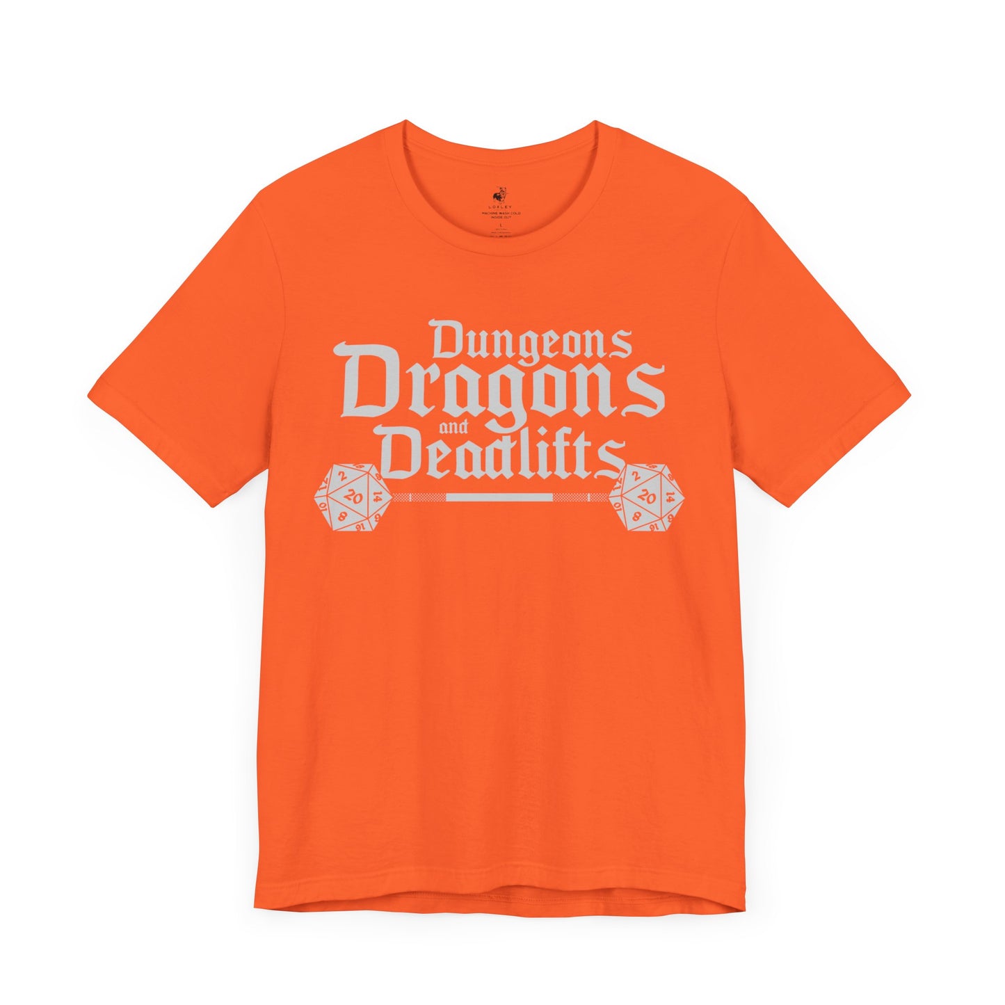 Dungeons Dragons and Deadlifts Unisex Short Sleeve Gym T-Shirt