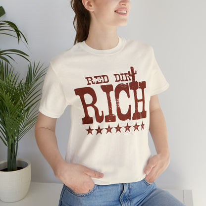 Red Dirt Rich Unisex Short Sleeve Softstyle T-Shirt