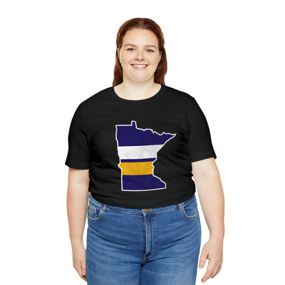 Minnesota State Stripes Home Unisex Short Sleeve Softstyle T-Shirt