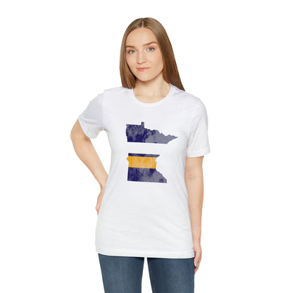 Minnesota State Stripes Home Unisex Short Sleeve Softstyle T-Shirt