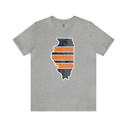 Illinois Bear Stripes State Chicago Football Sunday Tailgating Unisex Short Sleeve Jersey T-Shirt