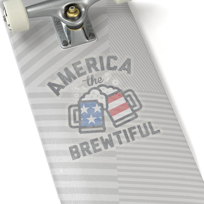 America The Brewtiful Cooler Laptop Sticker