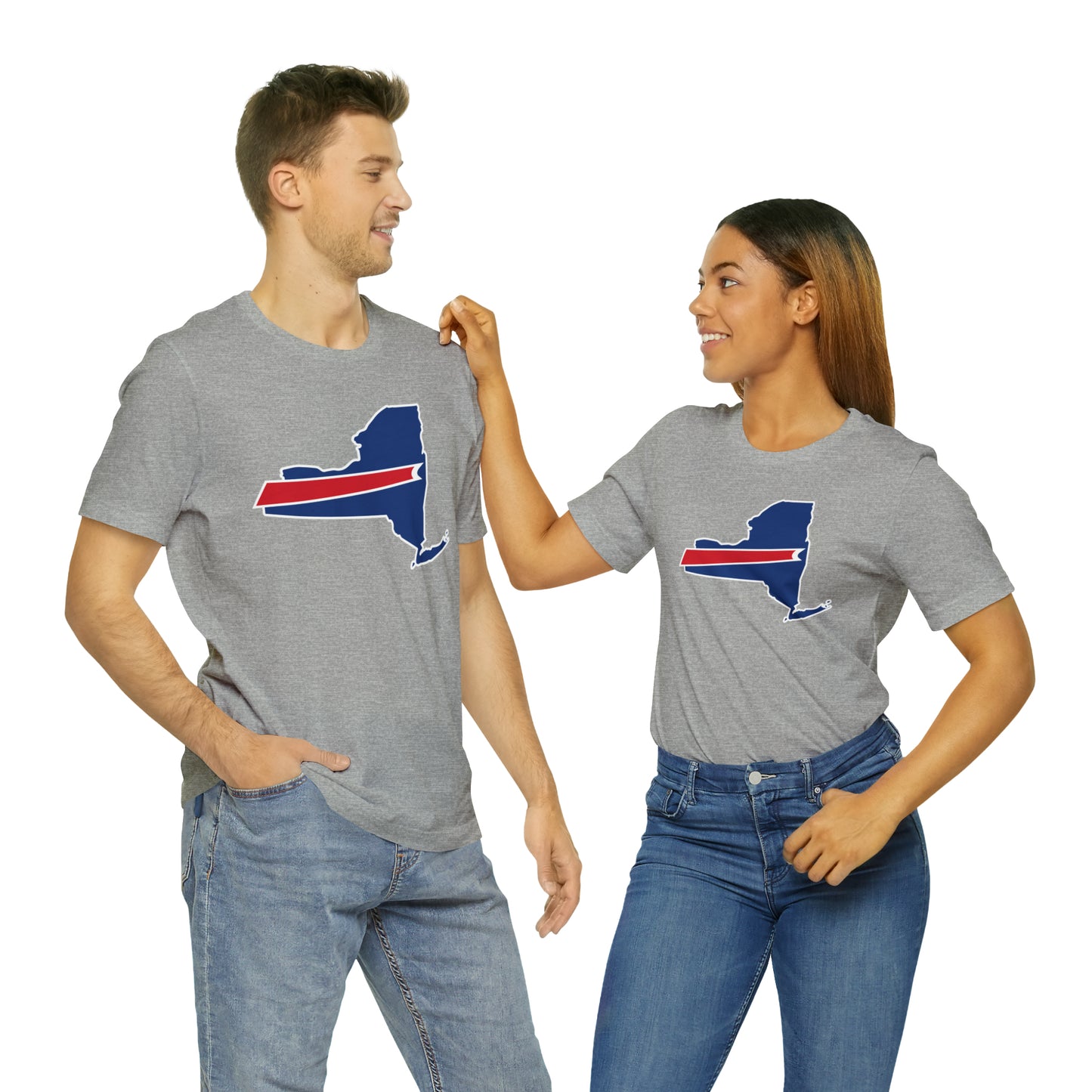 New York State Bills Football Unisex Short Sleeve Ringspun Softstyle T-Shirt