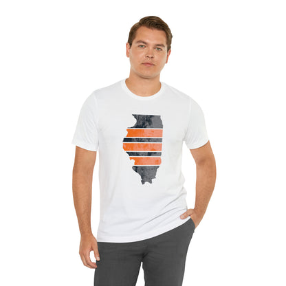 Illinois Bear Stripes State Chicago Football Sunday Tailgating Unisex Short Sleeve Jersey T-Shirt