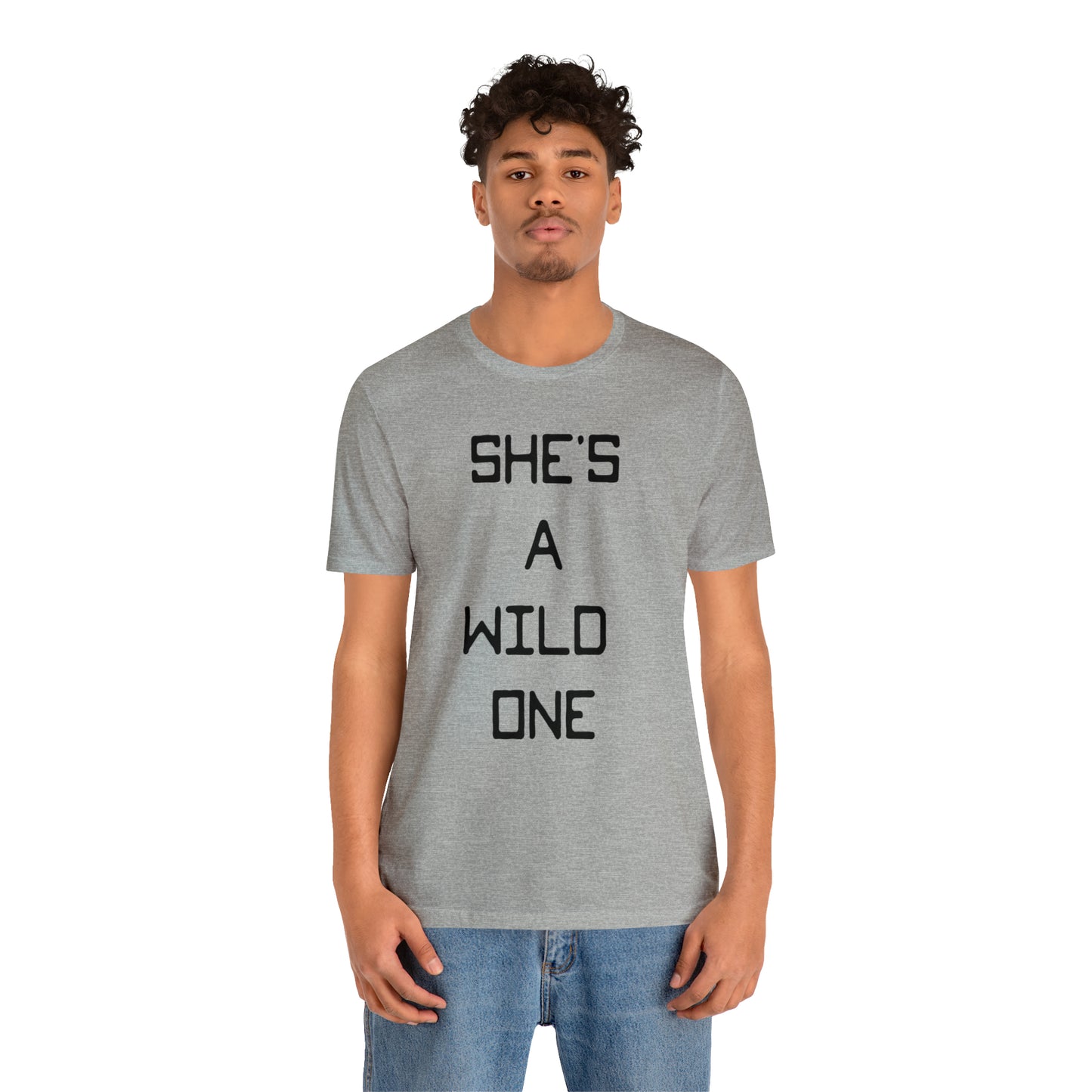 She's A Wild One Unisex Short Sleeve Ringspun Softstyle Jersey Nit T-Shirt