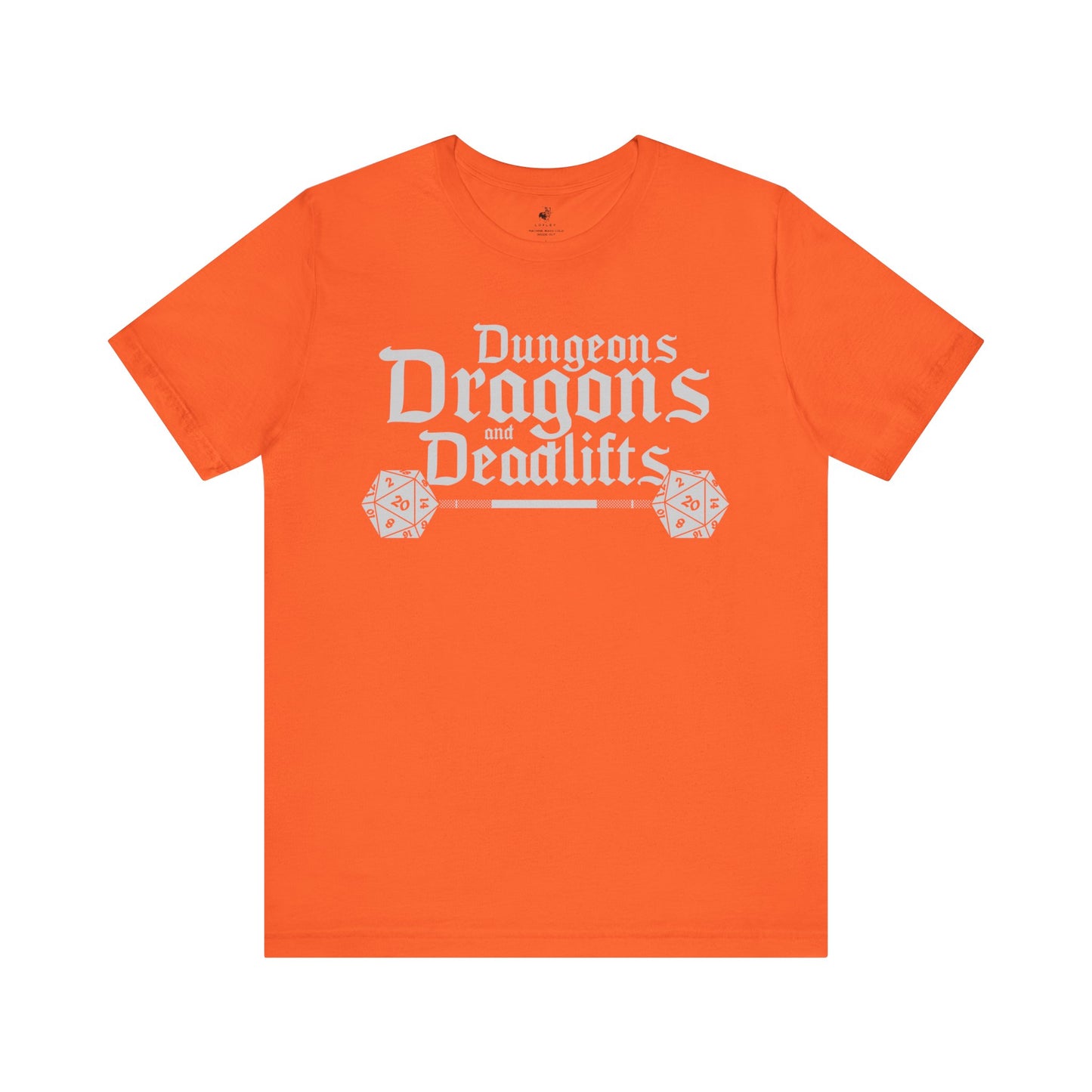 Dungeons Dragons and Deadlifts Unisex Short Sleeve Gym T-Shirt