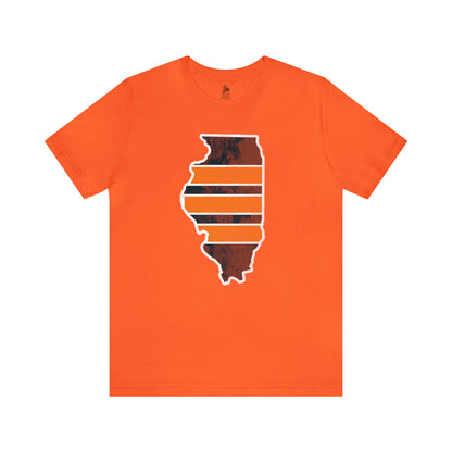 Illinois Bear Stripes State Chicago Football Sunday Tailgating Unisex Short Sleeve Jersey T-Shirt