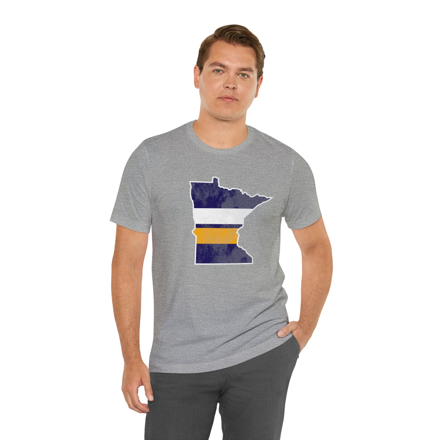 Minnesota State Stripes Home Unisex Short Sleeve Softstyle T-Shirt