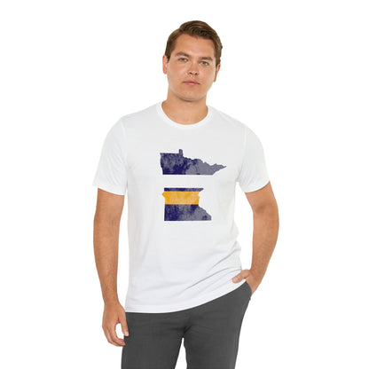 Minnesota State Stripes Home Unisex Short Sleeve Softstyle T-Shirt