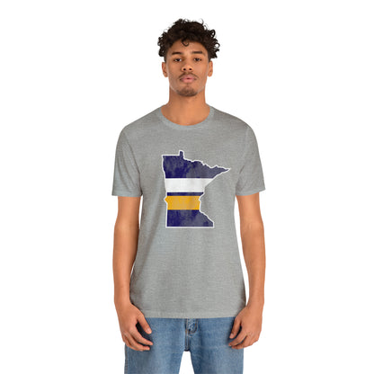 Minnesota State Stripes Home Unisex Short Sleeve Softstyle T-Shirt