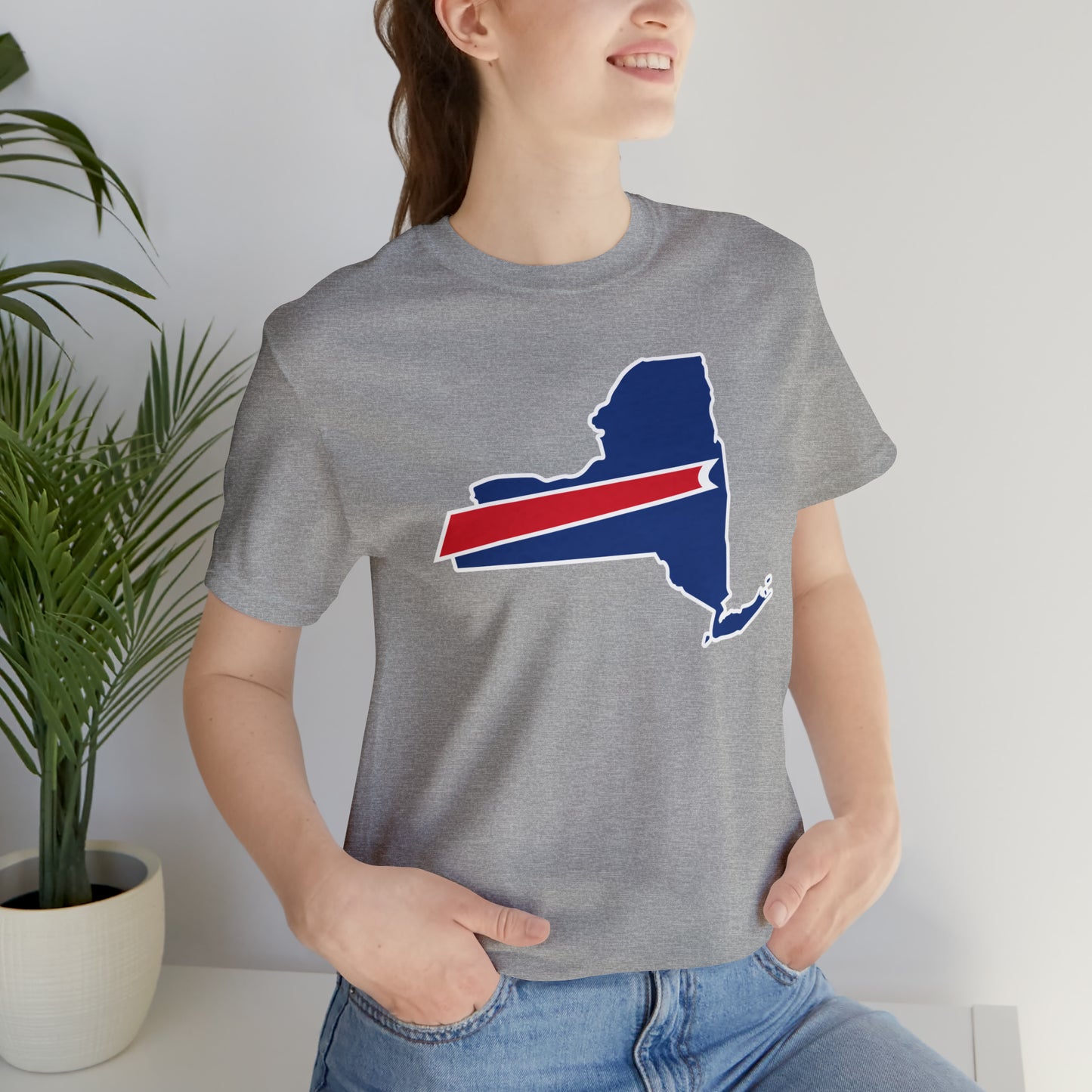 New York State Bills Football Unisex Short Sleeve Ringspun Softstyle T-Shirt