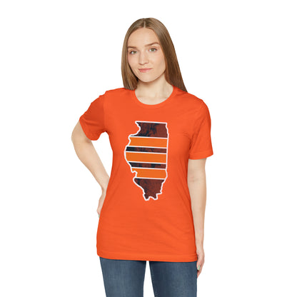 Illinois Bear Stripes State Chicago Football Sunday Tailgating Unisex Short Sleeve Jersey T-Shirt