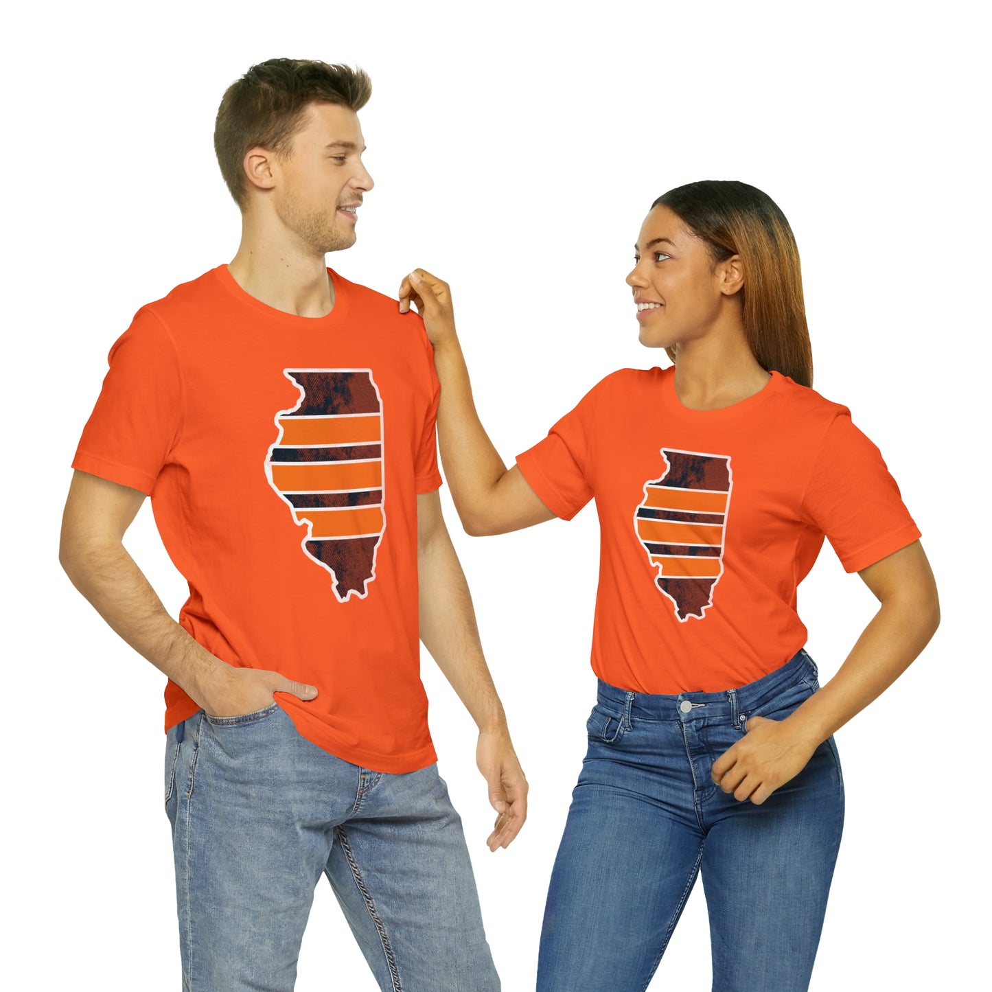 Illinois Bear Stripes State Chicago Football Sunday Tailgating Unisex Short Sleeve Jersey T-Shirt