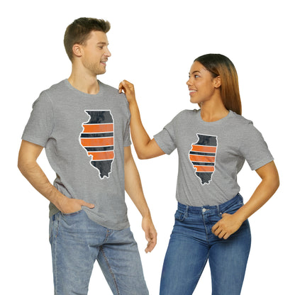 Illinois Bear Stripes State Chicago Football Sunday Tailgating Unisex Short Sleeve Jersey T-Shirt