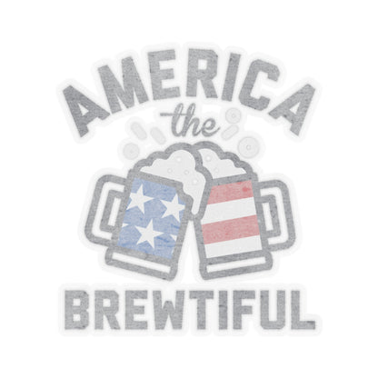 America The Brewtiful Cooler Laptop Sticker