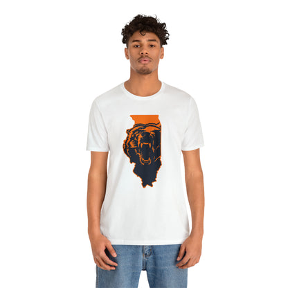 Illinois Bear State Chicago Football Sunday Tailgating Unisex Short Sleeve Jersey T-Shirt