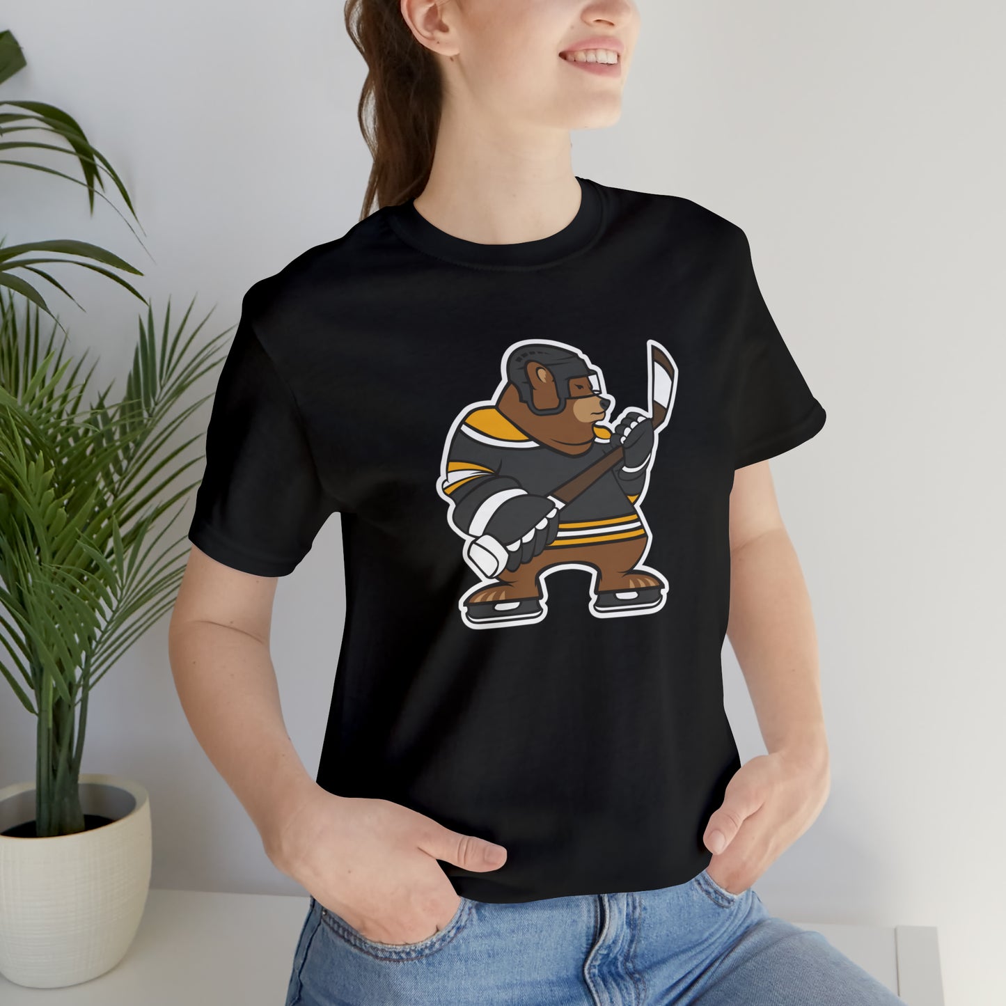 Hockey Bear Unisex Short Sleeve Softstyle T-Shirt